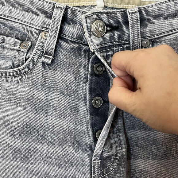 Rag & Bone Maya Slim Ankle Jeans Women’s Size 24 Acid Wash High Rise Frayed Hem - Picture 9 of 15